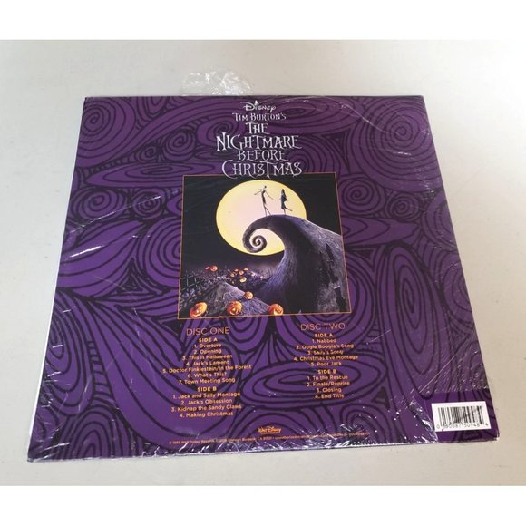 The Nightmare Before Christmas Soundtrack Limited 2XLP Bone Aqua Vinyl New - Picture 3 of 4